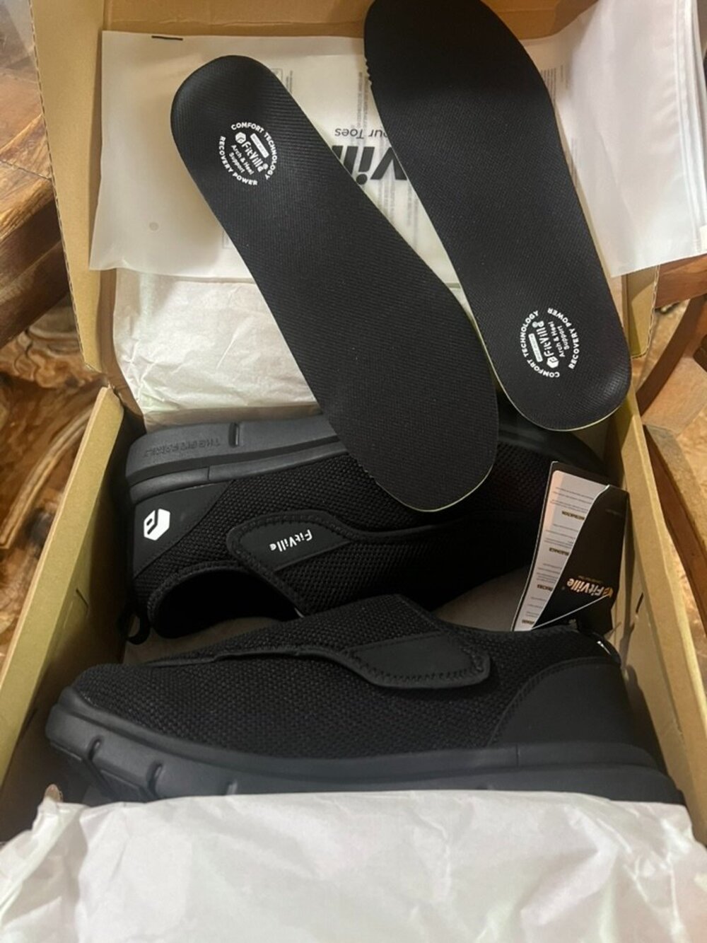 FITVILLE MENS DIABETIC SHOES * Black* Size US 13 NIB